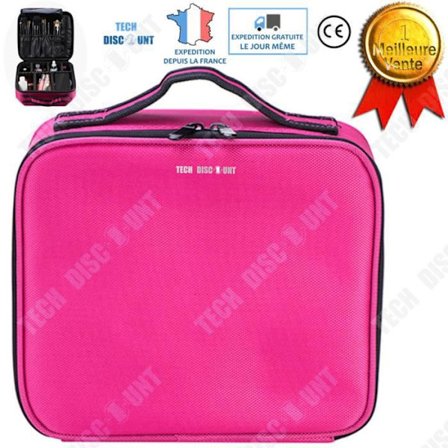 Sminkorganisatör - TD - Röd väska - Oxford tyg - Stor kapacitet - 26x9x23cm