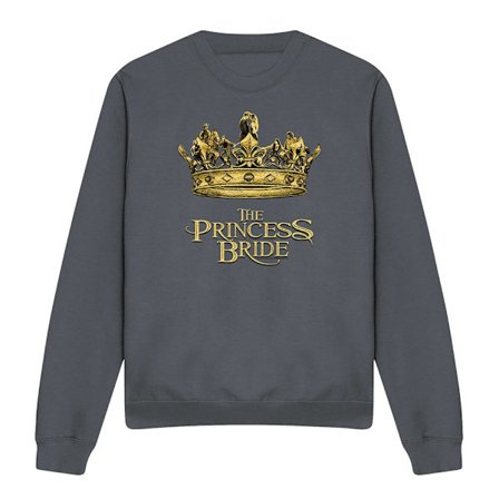The Princess Bride Unisex Vuxen Crown Sweatshirt S Kolgrå