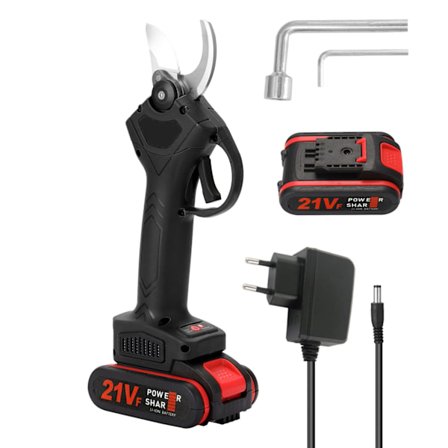 Træbeskærer, elektrisk beskærer, trådløs beskærer effektiv frugttræ bonsai beskæring grene skæremaskine (sort)