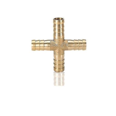 Messinkinen väliholkki 2 3 4-tie messinkiliitin 4mm 5mm 6mm 8mm 10mm 12mm 16mm 19mm letkulle kuparinen Pagoda vesiputkiliittimet - WELLNGS 4-tie