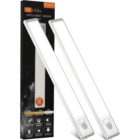 LED underskabsbelysning til køkkener - Genopladelig magnetisk, trådløs, USB-drevet LED strip lys til skabe