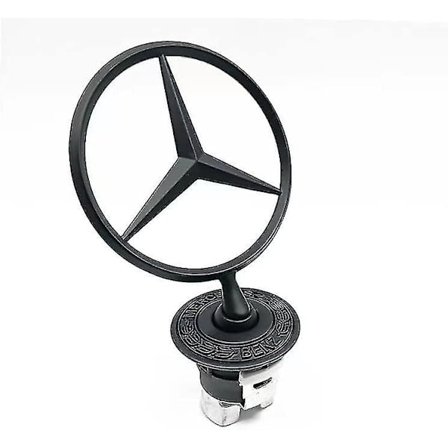 Hood Star Emblem Badge Legering Belagt Panser Erstatningstilbehør Passer Kompatibel med W124 W210 E-Klasse W202 W203 C Klasse W204 W220 1994-2007 (