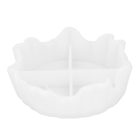 Rund mursteinform fleksibel myk silikonform med uregelmessig kant for epoksyharpiks DIY oppbevaringsboks