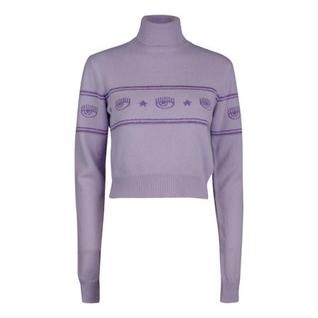 Chiara Ferragni Collection, Turtlenecks Fioletowy, Kobieta, Rozmiar: XS