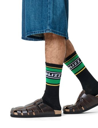 Happy Socks Blizz Sneaker Sock - Black - 36-40