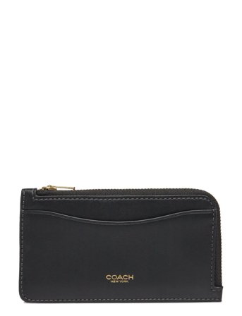 Coach New York Zip Card Case - Black - ONE SIZE