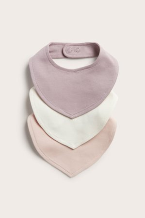 Kappahl | Śliniaki 3-pak Różowy ONE SIZE | Różowy