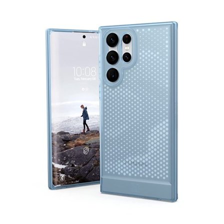 [U] av UAG Designad för Samsung Galaxy S22 Ultra Case Clear Ice Lucent Slim Fit Lätt Snygg Transparent Slagtålig skyddande