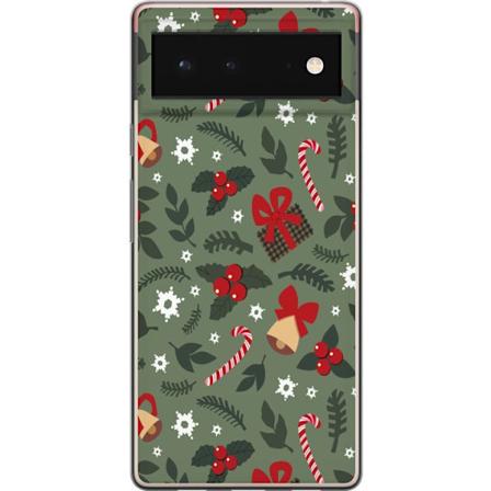 Google Pixel 6 Gennemsigtig cover Glædelig Jul mønster