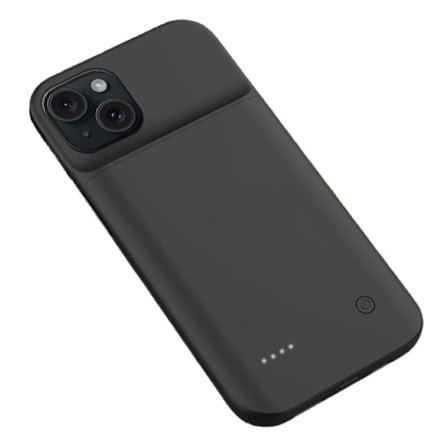 Portabel Batteripack för iPhone 15 Pro Max 6800mAh Laddningsfodral Utökat Laddare Telefonfodral