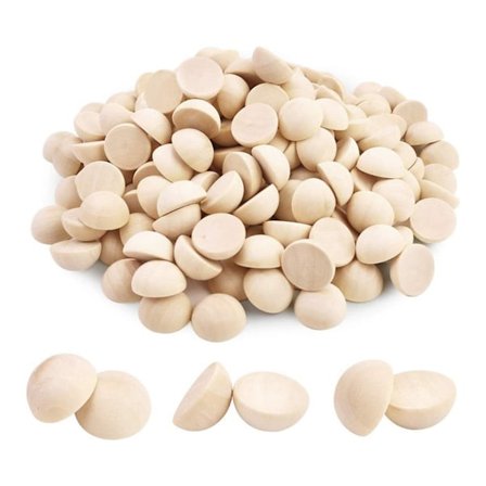 600 kpl puolitettua puupalloa, viimeistelemättömät puolipyöreät puupallot, askarteluun, askarteluun, jouluun