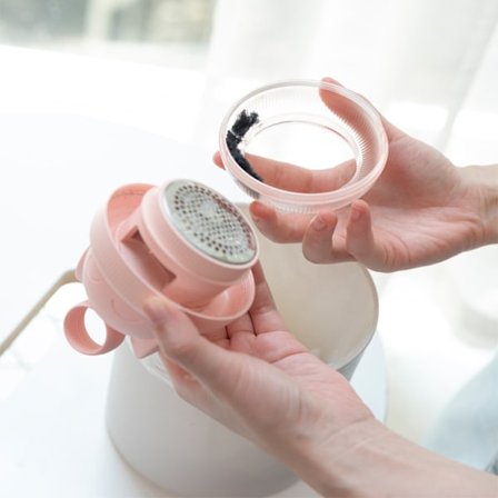 (1 kpl, vaaleanpunainen) Vaatehöylä, tehokas ja tehokas nukkapallojen poistaja