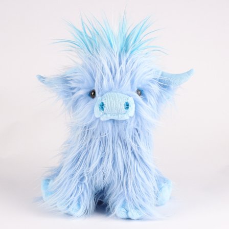 10,5 tommer Highland Cows kosedyr, søte fluffy ku-kosedyrfigurer leker realistisk Highland Cattle plysj dekorasjon for barn jenter gutter