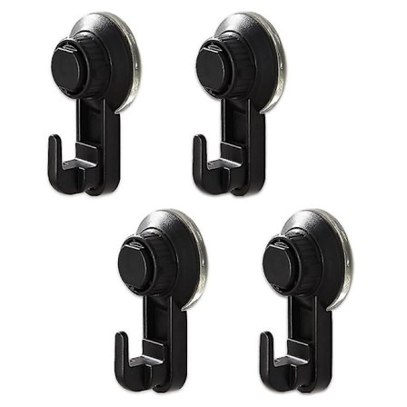 Vakuumsugkoppkroker, sett med 4, kraftig sugekoppkrok med