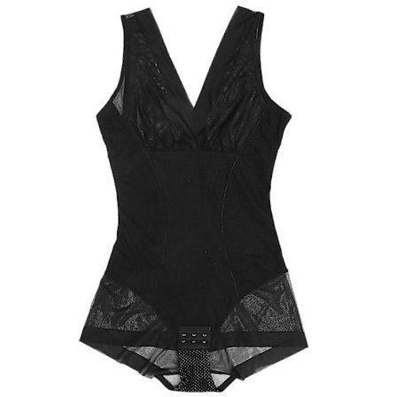 Postpartum Butt Lifting Body Shapewear Mavekontrol Slankende Taljetræner Bodysuit (Sort)XLYMMR)