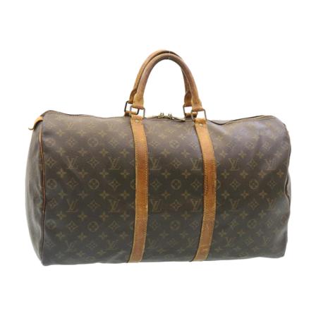 Louis Vuitton Vintage, Pre-owned Keepall 50 Bruin, Dames, Maat:ONE Size,leer