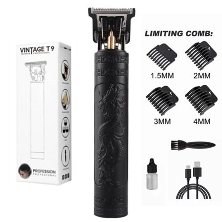 LCD-skärm T9 Elektrisk Hårklippare 0mm Rakapparat Hårtrimmer Hushållsapparater Resefrisör Rakmaskiner Rakmaskin för Män Trimmer Man Buddha