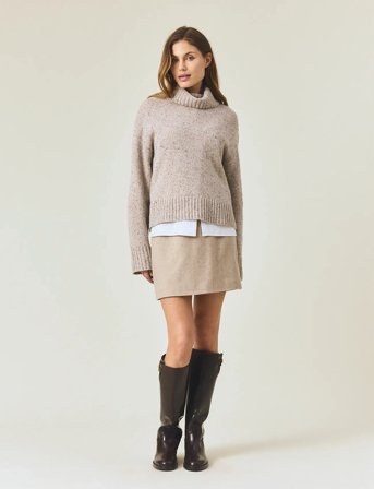 Lexington Clothing Short Wool Blend Skirt - Beige - S