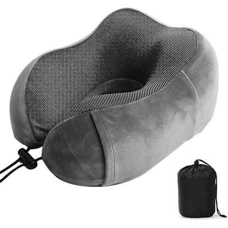 Resekudde i Memory Foam - Ergonomiskt Designad Nackkudde för Resor eller Flyg