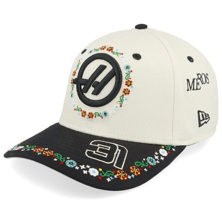 New Era - Motor Beige adjustable Casquette - Haas F1 25 Mexico Ocon 9SEVENTY Ivory/Black Adjustable @ Hatstore