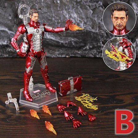 Zd Toys Marvel Iron Man Mk1 Mk2 Mk3 Mk4 Mk5 Mk6 Mk7 Mk42 Mk43 7" Film Actionfigur Iron-man Mark 1 2 3 4 5 6 7 42 43 Legends C