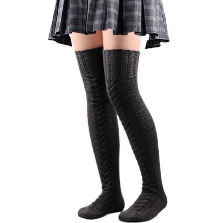 Jalkoja lämmittävät Villasukat Syksy ja Talvi Yksiväriset Polvenyläiset Sukat Sukat Korkeat Sukat Naisten Sukat /105cm