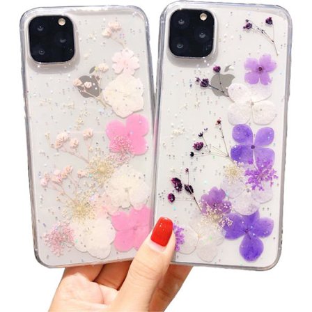 2 stk Passer til iphone11 Lim Tørre Blomster Udødelige Blomster Re