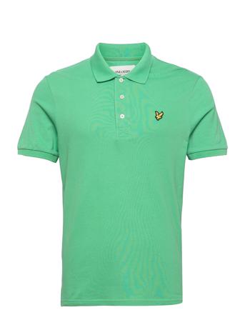 Plain Polo Shirt Polos Short-sleeved Grön Lyle & Scott