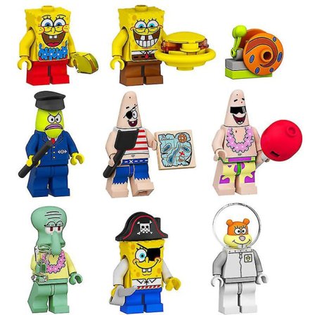 Spongebob Squarepants Rakennuspalikat Nuken Mustekala Br Lähetetty Suuri Tähti Lapsen Kokoama Minifiguuri Lelut S