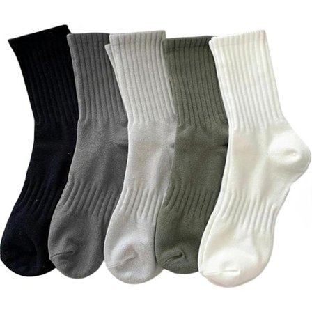 5PCS Dam- och herrstrumpor i enfärgad sport, korta strumpor, herrstrumpor, varma strumpor A