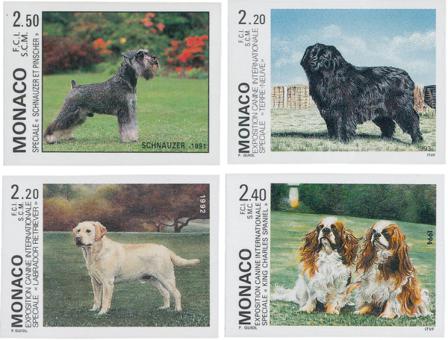Monaco 1991-1994 - YT 1760, 1813, 1872 en 1930 - Postfrisk