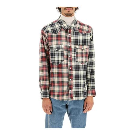 Isabel Marant marty check shirt , Rood , Heren , Maat: S
