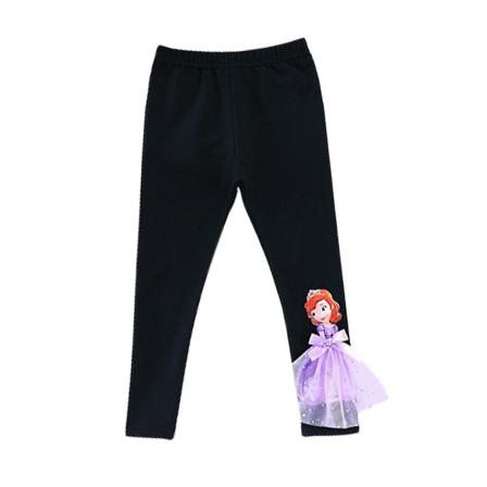 Print Med Prinsesstryck För Barn Black Sofia 3-4years