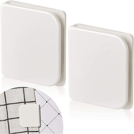 Brusebeskyttelsesklips Vindtæt Sprøjtegardinklips Brusebeskyttelse Beskyttelsesbeskyttelse Selvklæbende Bruseforhængsholder til væg(2 stk) [dB}