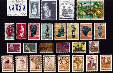 Kunst - Frimærkepakke - Stemplet