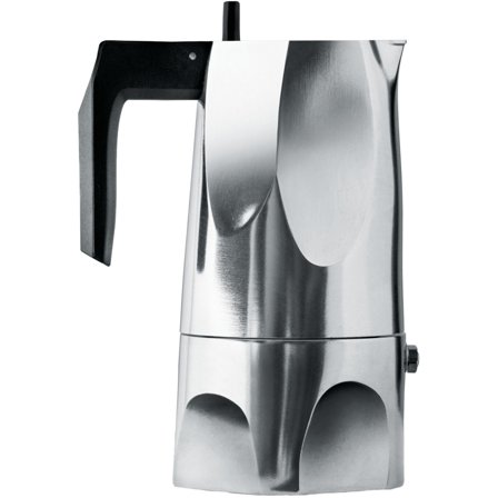 Alessi Ossidiana Espressokande 3 kopper - Stål og sort | KitchenOne