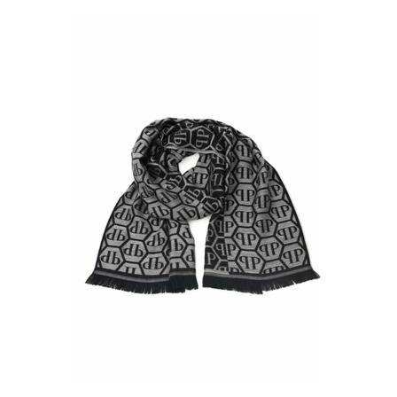Philipp Plein, Scarves Grijs, Heren, Maat:ONE Size