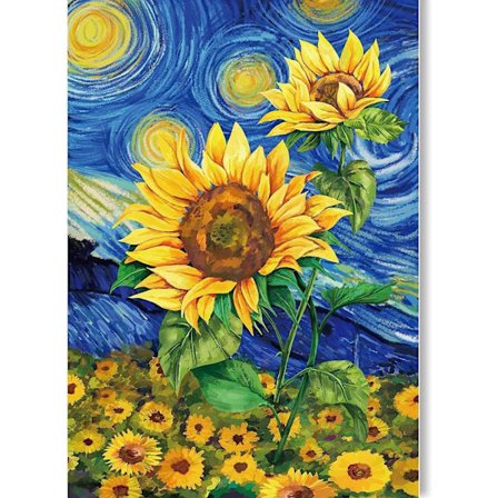 30x40cm, 5d diamantmaleri rhinestone broderi lærred solsikke
