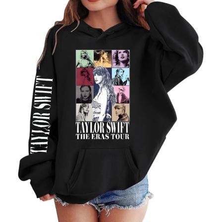 Girls Hoodies 1989 Casual Taylor Sweatshirt Kids Boys Swifts Pullover Hooded Concert Outfit For 4-14 Years 04 gray 13 to 14 Years