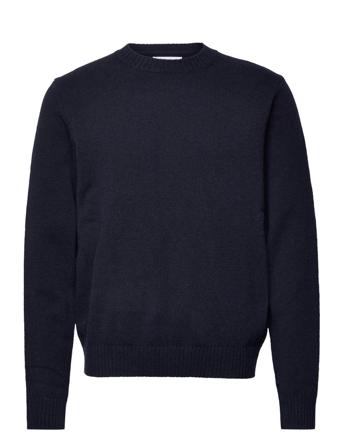 Sylli Crew Neck 132 Neulepaita Pyöreä Kaula-aukko Navy Samsøe Samsøe