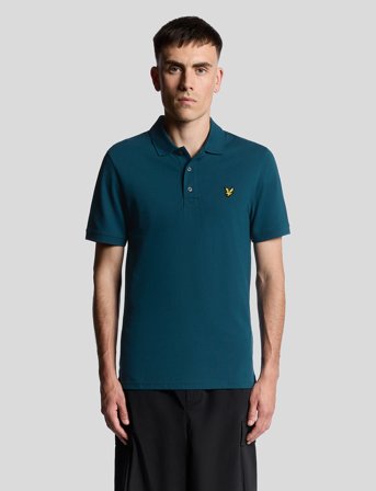 Lyle & Scott Plain Polo Shirt - Blue - XS