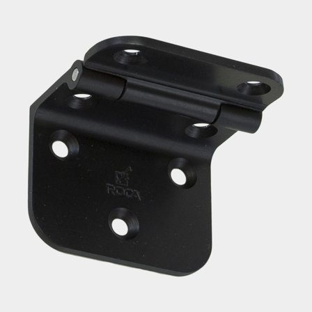 Cerniera per tavolo Roca, 60 x 55 mm, con apertura inversa, 90°, alluminio, nero
