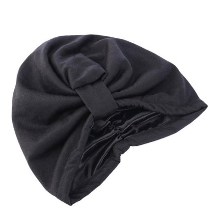 Turban med 2 lag hijabi satin bomuld flere farver