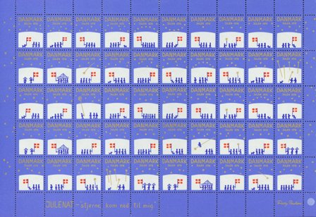 Danmark - Julemærkeark 1976 - Foldet