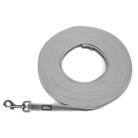 Selected by ZOO - Rufus sklisikkert skinnerull 20 mm x 15 m grå - Hund - Hundetrening & bruksspor - Sporliner - ZOO.no