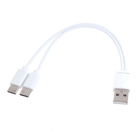 USB C Splitterkabel Dobbelt/Fire Port Opladerkabel til Mobiltelefoner 12cm Opladerkabel Hurtig Opladningsledning