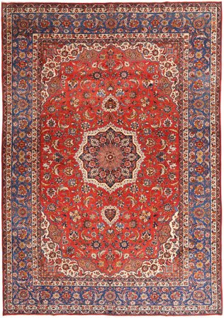 Médaillon Grand Najafabad Tapis 310X440 Laine