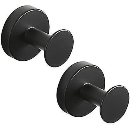 Handdukskrokar Svart Matt Badrockar