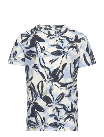 Jorflowerpower Aop Tee Ss Crew Neck Jnr T-shirt Multi/mønstret Jack & J S