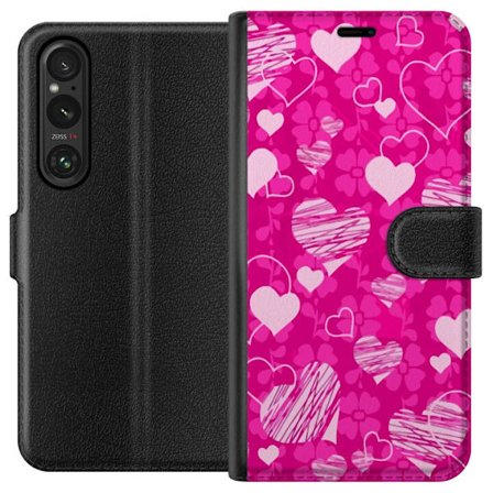 Yhteensopiva Lompakkokotelo Sony Sony Xperia 1 VI PopSydänKuviointi